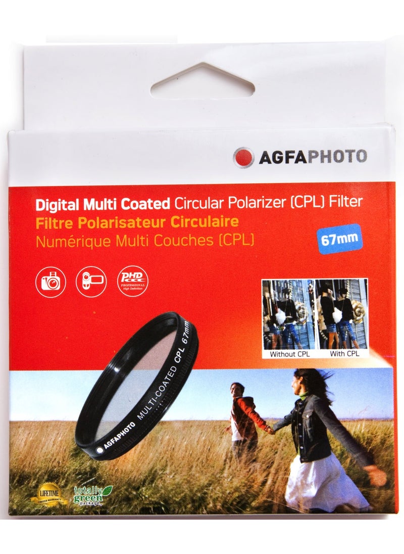 AgfaPhoto AGFA 67mm Multi-Coated Circular Polarizing (CPL) Filter  - Image 3