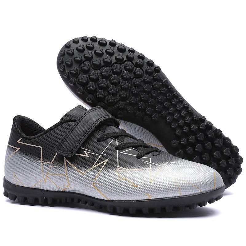 2023 Kids Soccer Cleats Boys Girls Youth AG Sports Shoes Black and White 