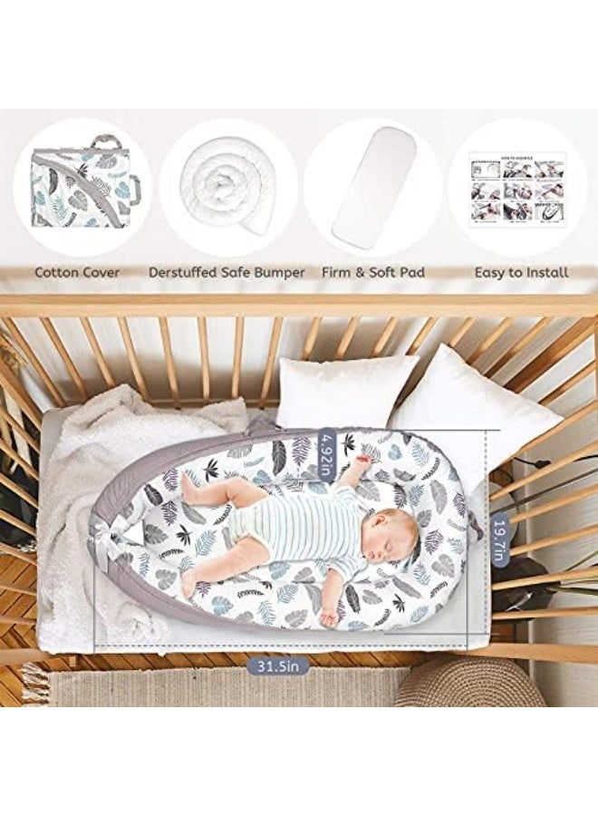 مورو مورو مستلق الطفل المتسكع الطفل عش للنوم المشترك ، متسكع حديثي الولادة قابل للتعديل المحمولة سرير الأطفال - Image 1