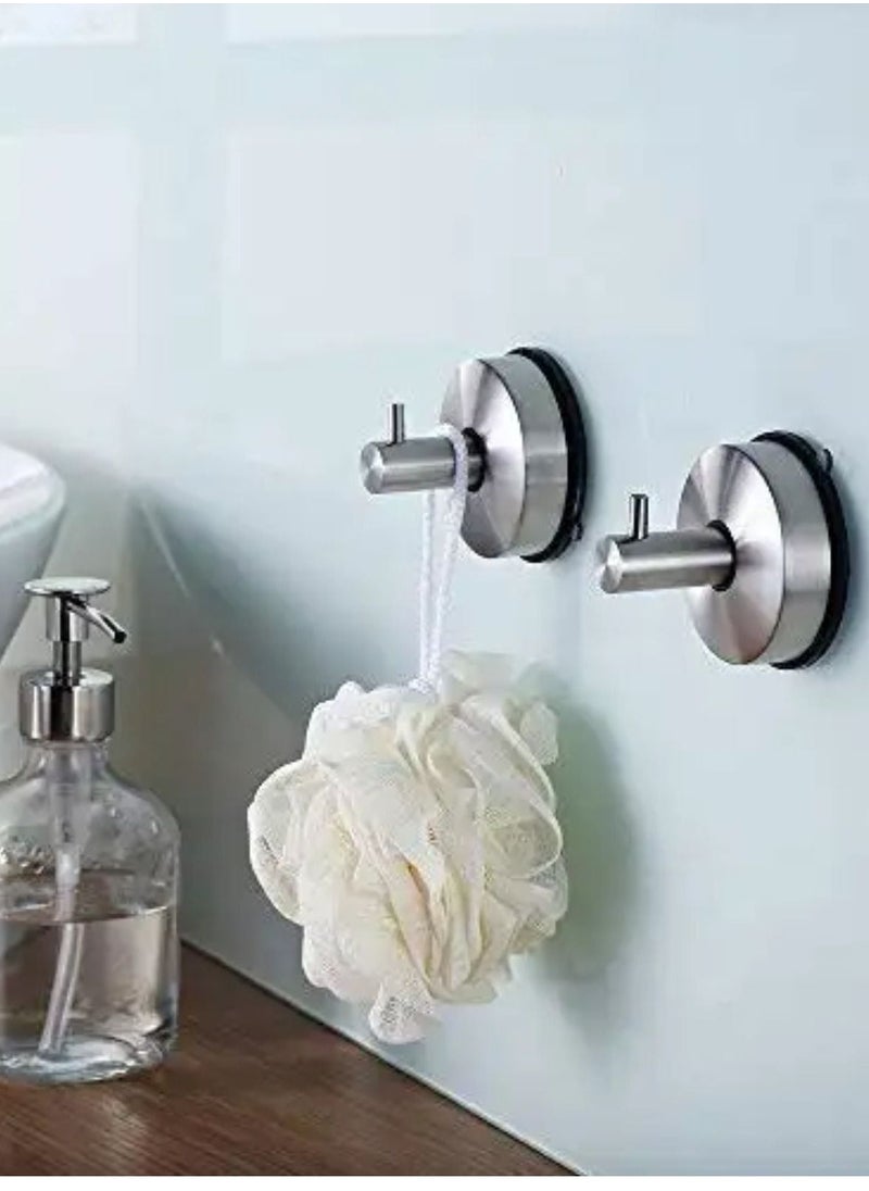 Zalcoon Vacuum Suction Cup Towel Hooks for for Bathrooms, GOLD, Shower Hanger Hook Hanger Towel Rack Heavy Duty Wall Mounted Robe Hooks Sucker, Bathroom Organizer (Pack of 2)  - Image 2