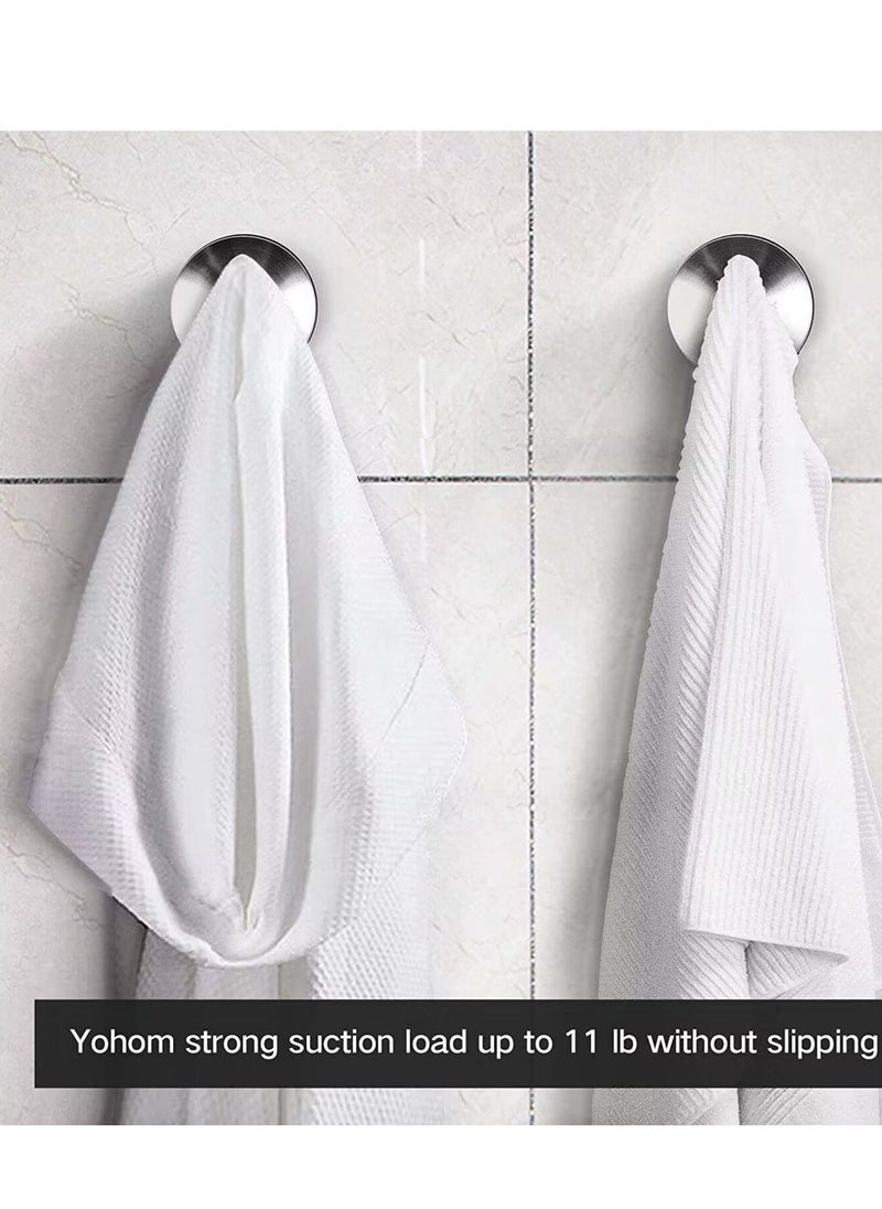 Zalcoon Vacuum Suction Cup Towel Hooks for for Bathrooms, GOLD, Shower Hanger Hook Hanger Towel Rack Heavy Duty Wall Mounted Robe Hooks Sucker, Bathroom Organizer (Pack of 2)  - Image 4