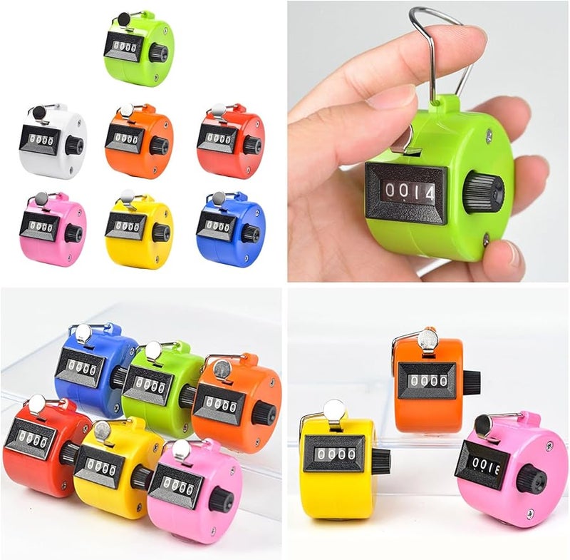 عداد يدوي رقمي ميكانيكي بالنقر 4 أرقام لحساب الأرقام في التدريب والحياكة والألوان D - Image 3