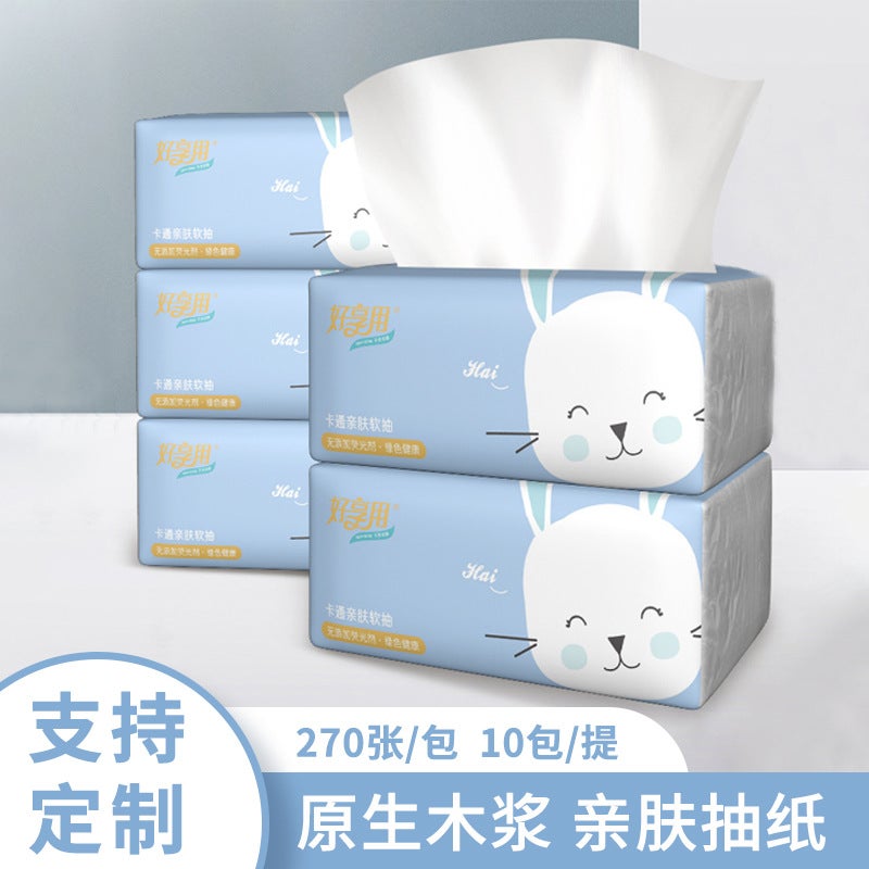Good Enjoyment Of Cartoon Tissue Paper 10 Packaging 270 3-Layer Toilet Paper Household Skin-Friendly Baby Tissue - Image 3