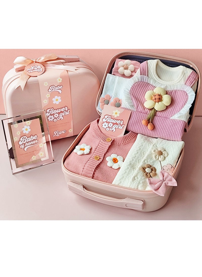 Gonice Gift Box Pink Baby Girl, Little Princess, Flower Spring And Autumn Winter Collection For New Girls Gift  - Image 1