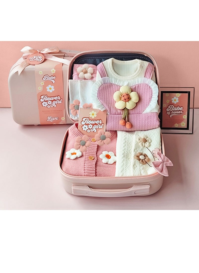 Gonice Gift Box Pink Baby Girl, Little Princess, Flower Spring And Autumn Winter Collection For New Girls Gift  - Image 2