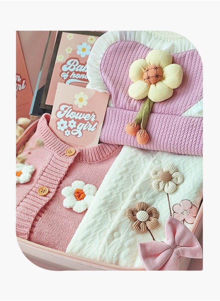 Gonice Gift Box Pink Baby Girl, Little Princess, Flower Spring And Autumn Winter Collection For New Girls Gift  - Image 4