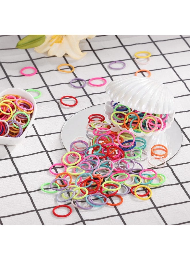 Funtopia Hair Ties Set, 336Pcs Small Elastic Hair Bands for Girls, Colorful Ponytail Holders Hair Tie for Baby Hair - Multicolor, No damage with Organizer Box for Kids Infants Toddlers - Image 5