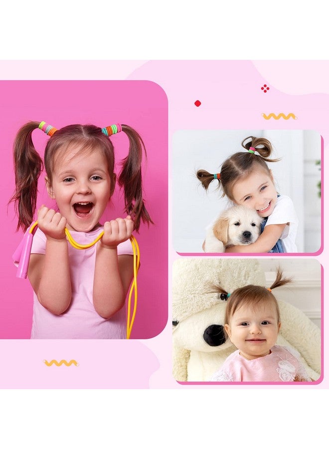 Funtopia Hair Ties Set, 336Pcs Small Elastic Hair Bands for Girls, Colorful Ponytail Holders Hair Tie for Baby Hair - Multicolor, No damage with Organizer Box for Kids Infants Toddlers - Image 2