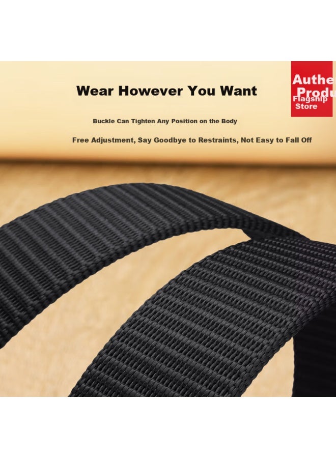 Pull Back Huili Canvas Belt For Men With Automatic Buckle, Woven Tactical Belt, Versatile Casual Breathable Waistband For Men And Wome - Image 3