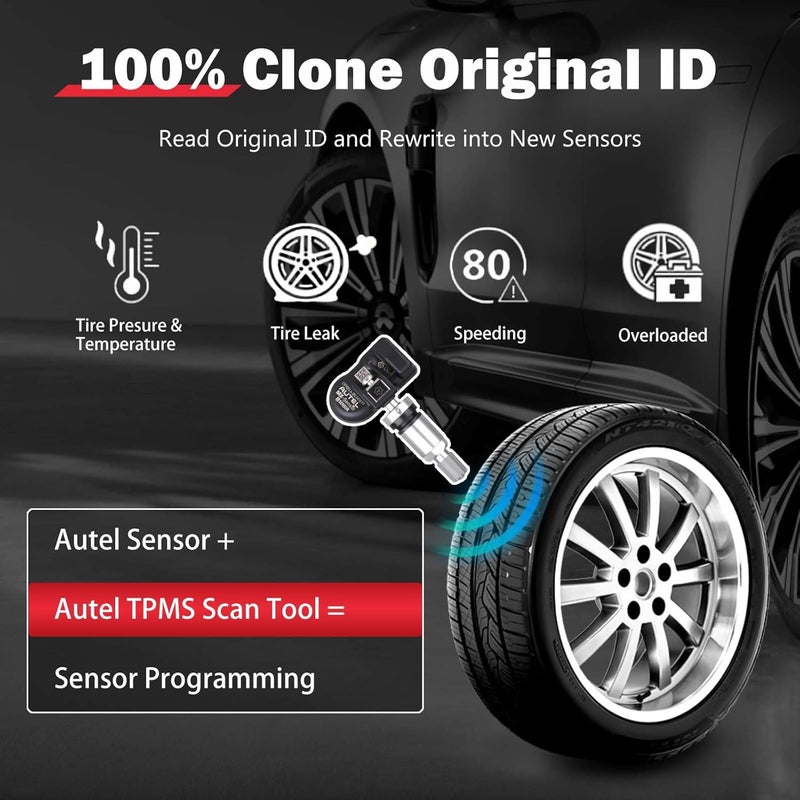Autel MaxiTPMS MX Sensor 20pcs Universal Tire Sensor with OBD2 Scanner Dual Frequency 315MHz/433MHz - Image 5