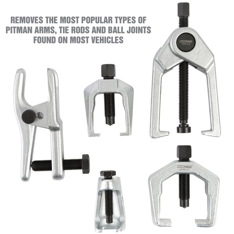 OEMTOOLS 26554 Front End Service Kit, Pitman Arm Puller & Ball Joint Separator, Tie Rod Removal Tool for Suspension Maintenance - Image 4