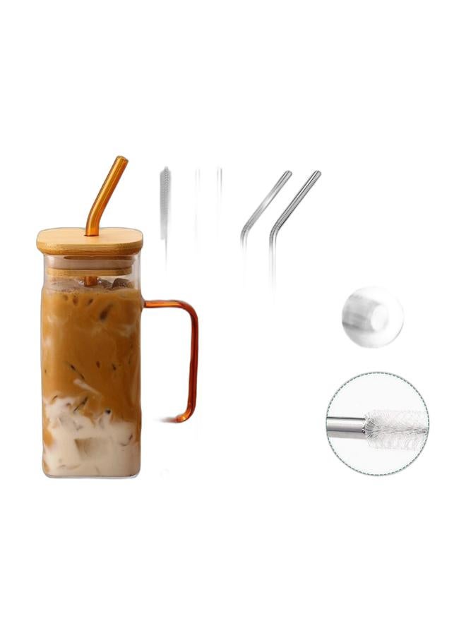 مج شاليموه زجاج و طقم شاليموه استانلس 4 قطع - Image 4