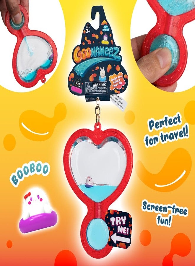 Sky Castle Goonameez, Hand-Held Sensory Toy with Floating Characters, Mesmerizing Water Mix Fidget Toy - Collect All 6 Unique Shapes for Squishy Fun, Perfect Travel Toy! (Booboo) - Image 2