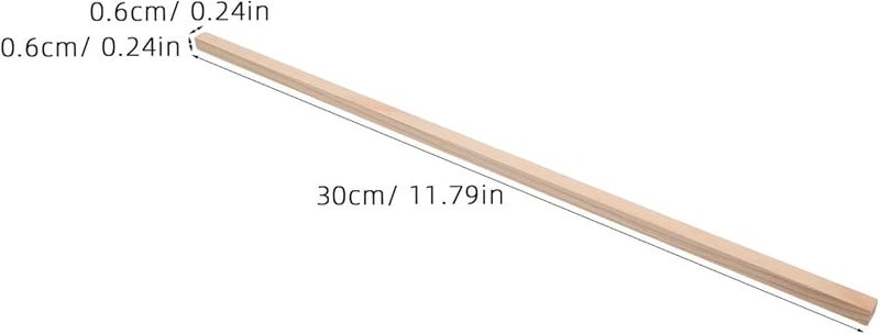 30cmx6mm Square Wooden Dowels 20Pcs For Crafts DIY Model Making Projects - Image 5