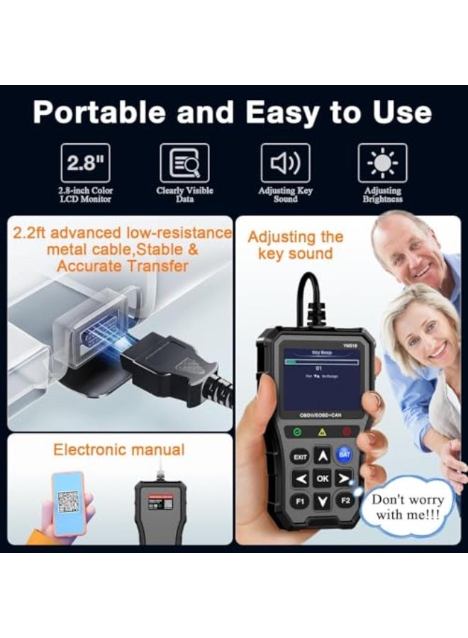 Colour Scanner or PD2, battery tester, easy to set up and automatic verification of live data, clear engine code reader, reads voltage/life PD2 protocol, diagnostic scanning tool for cars - Image 5