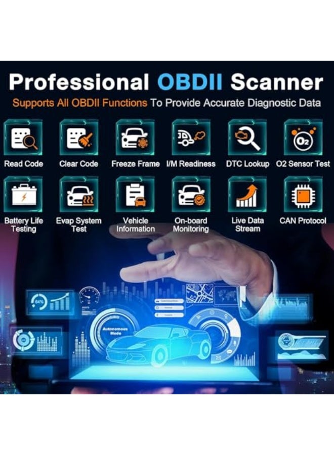 Colour Scanner or PD2, battery tester, easy to set up and automatic verification of live data, clear engine code reader, reads voltage/life PD2 protocol, diagnostic scanning tool for cars - Image 3