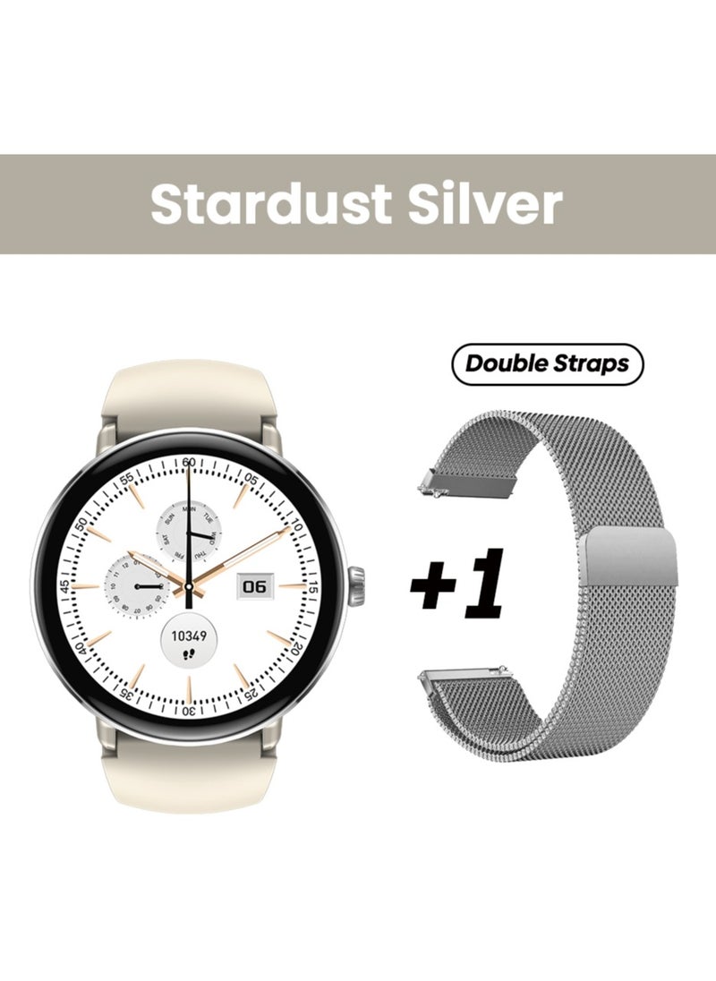 Zeblaze Smart Watch for women, Voice Calling Female Smartwatch Double Strap 1.2" HD AMOLED Display Health Monitoring Sports Smart Watch  - Image 2