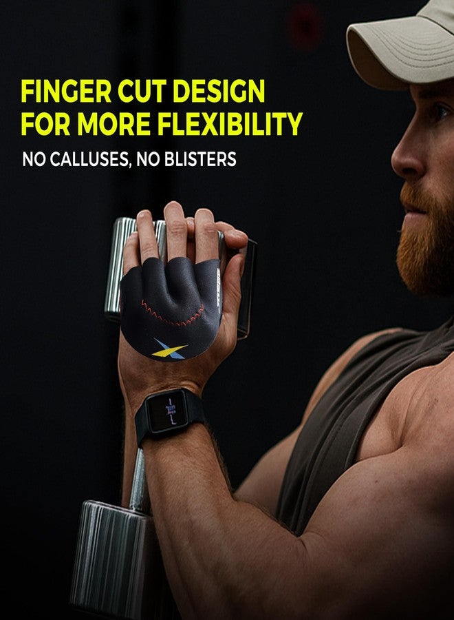 jaspo Neoprene Weightlifting Gloves for Gym, Crossfit & Fitness Training - Fingerless, Anti-Slip Grip, Unisex Workout Gloves Free-Size (Black) - Image 5