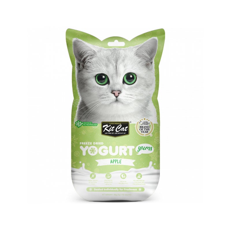 كيت كات Kit Cat Freeze Dried Yogurt Yums Apple Cat Treats - 10 g