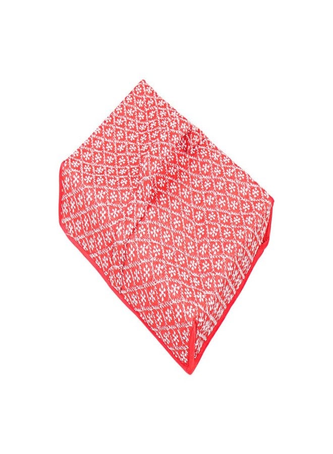 Epics Small Flower Design Jewellery Organiser bag | Travel Makeup Cosmetic Jewelry Storage organizer box for Bridal women Earrings Bracelet Necklace.(Red) - Image 1