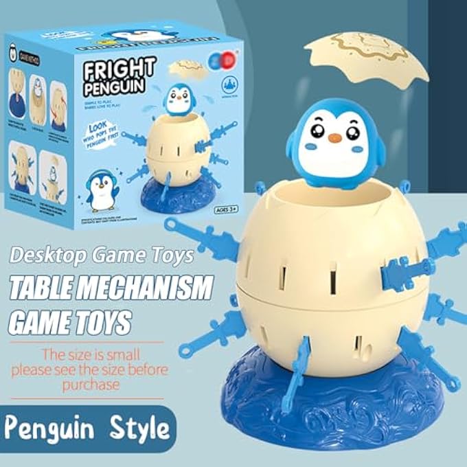 NALACAL Mini Pop-Up Board Game Toy for Kids â€“ Tiny Pirate Bucket & Penguin Plug-In Game â€“ Interactive Parent-Child Party Game for Toddlers â€“ Funny Desktop Egg Trick Toy for Group Play & Competitions - Image 4