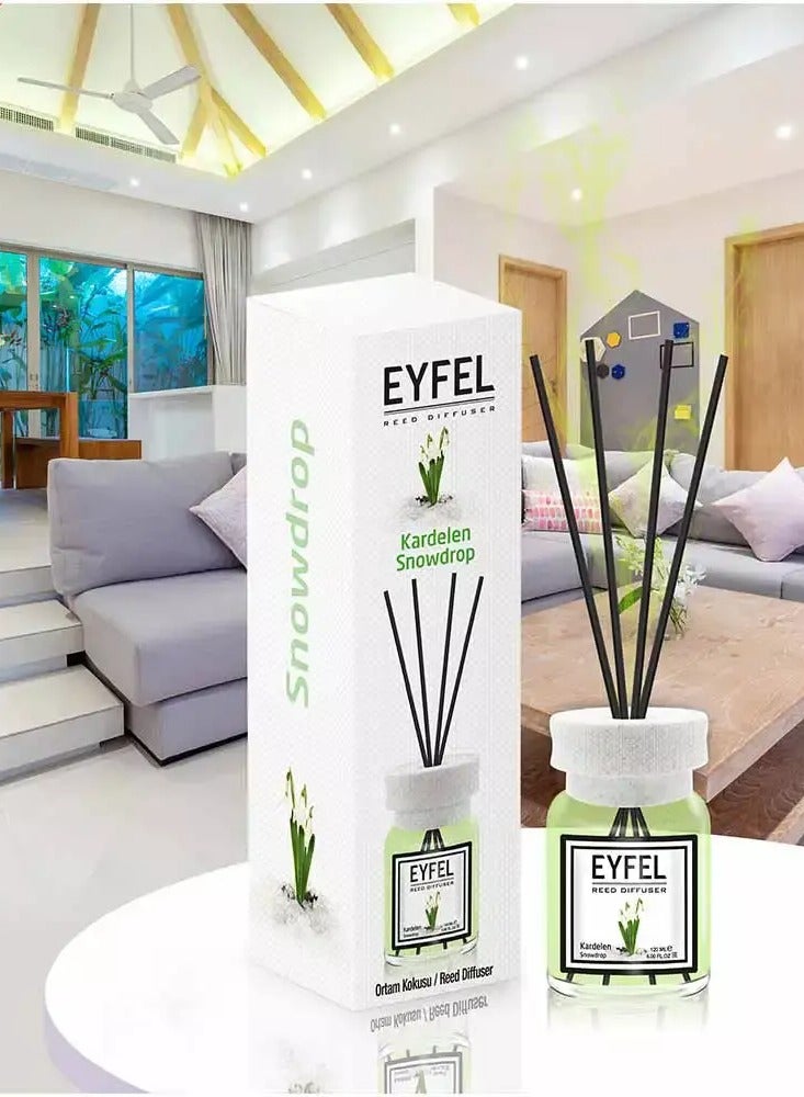 EYFEL Eyfel Reed Diffuser Snowdrop Room Air Freshener 120Ml 