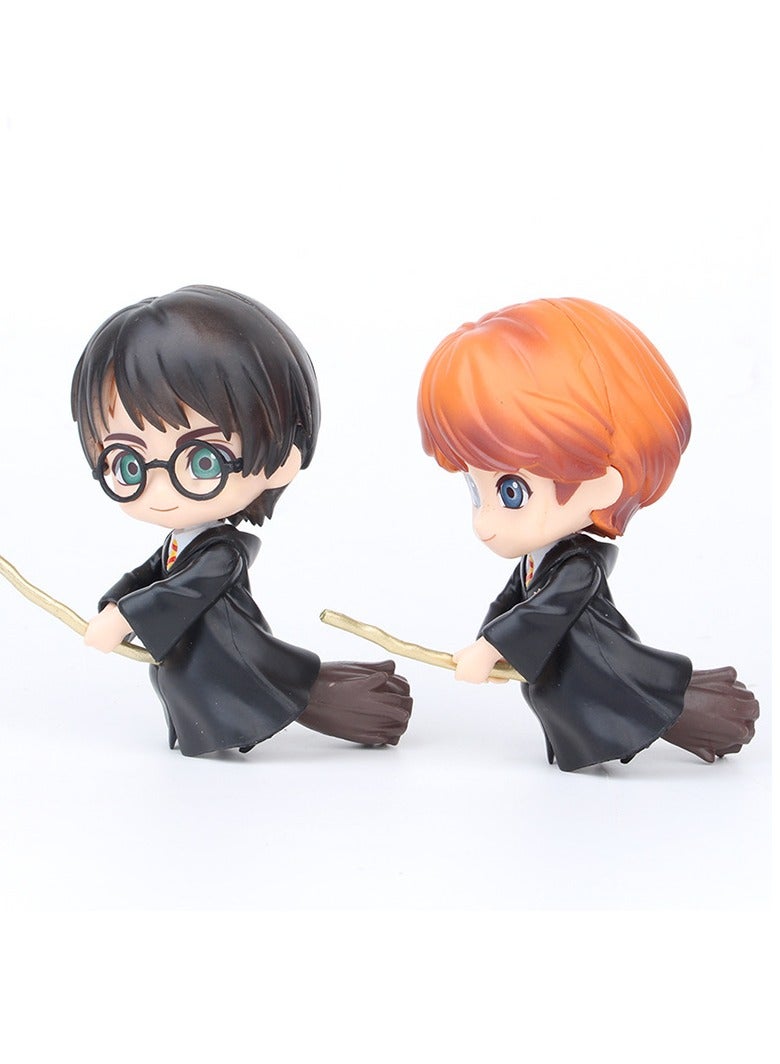 عام 6 الجيل الأول هاري بوتر Q نسخة المعالج هيرميون رون كعكة الديكور سيارة دمية نموذج زخرفة (10CM) - Image 2