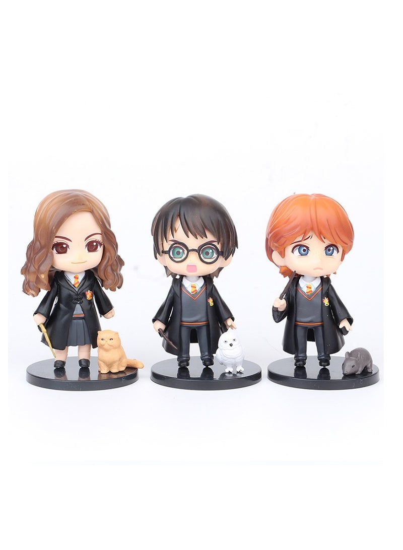 عام 6 الجيل الأول هاري بوتر Q نسخة المعالج هيرميون رون كعكة الديكور سيارة دمية نموذج زخرفة (10CM) - Image 4