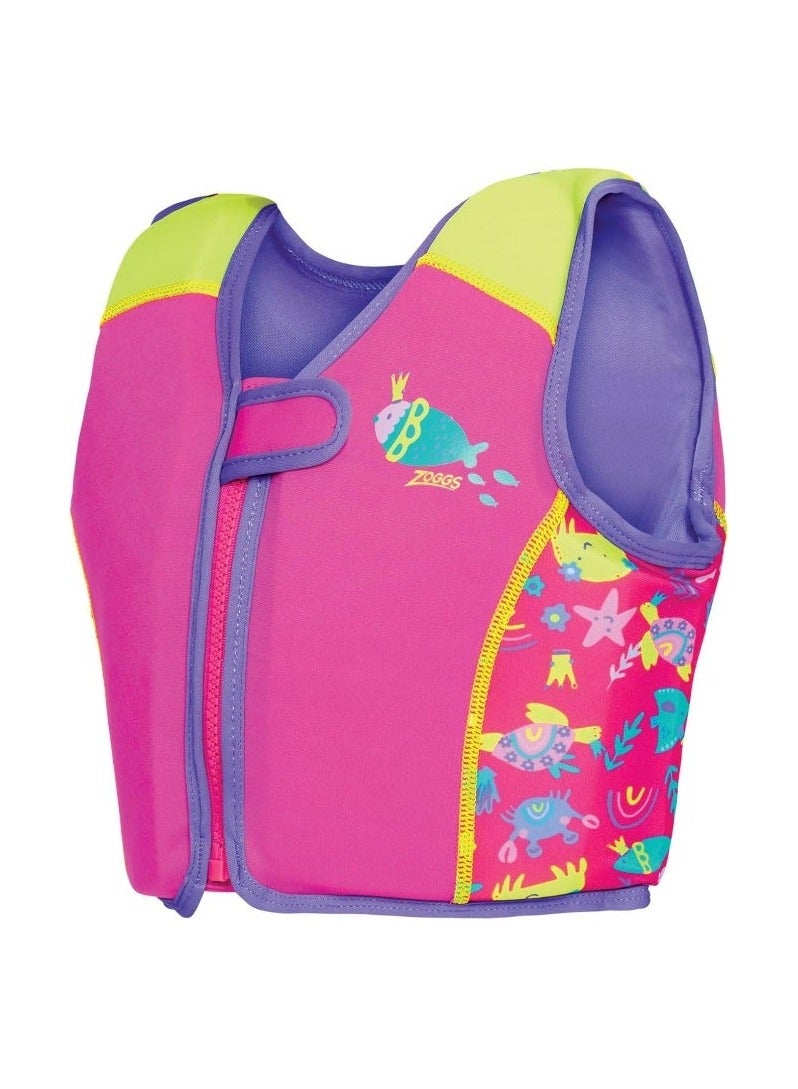 Zoggs Sea Queen Swim Sure Jacket for Kids 4 to 5 Years | Fixed Buoyancy Learn to Swim Aid with Zip Front and Safety Cover | 100 Percent Polyester | 465526-SQEU4-5 - Image 1
