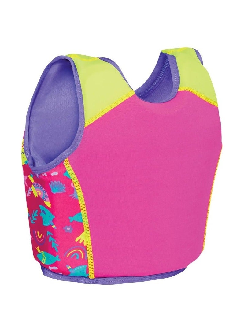 Zoggs Sea Queen Swim Sure Jacket for Kids 4 to 5 Years | Fixed Buoyancy Learn to Swim Aid with Zip Front and Safety Cover | 100 Percent Polyester | 465526-SQEU4-5 - Image 2