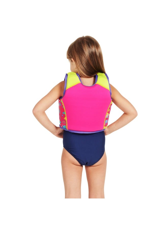 Zoggs Sea Queen Swim Sure Jacket for Kids 4 to 5 Years | Fixed Buoyancy Learn to Swim Aid with Zip Front and Safety Cover | 100 Percent Polyester | 465526-SQEU4-5 - Image 5