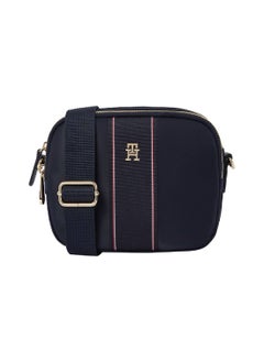 TOMMY HILFIGER Women's TH Monogram Crossbody Camera Bag - Nylon, Blue  - Image 1