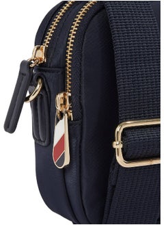 TOMMY HILFIGER Women's TH Monogram Crossbody Camera Bag - Nylon, Blue  - Image 5