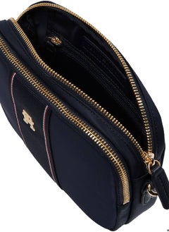 TOMMY HILFIGER Women's TH Monogram Crossbody Camera Bag - Nylon, Blue  - Image 3