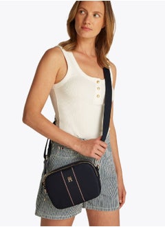 TOMMY HILFIGER Women's TH Monogram Crossbody Camera Bag - Nylon, Blue  - Image 2