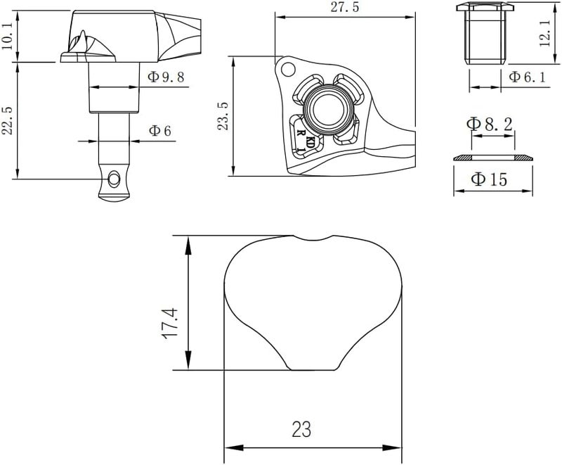 guyker Guitar Machine Heads (3L + 3R) – 1:21 Sealed Tuning Key Pegs Tuners Set Replacement for ST TL SG Style Electric or Acoustic Guitars – Chrome - Image 5