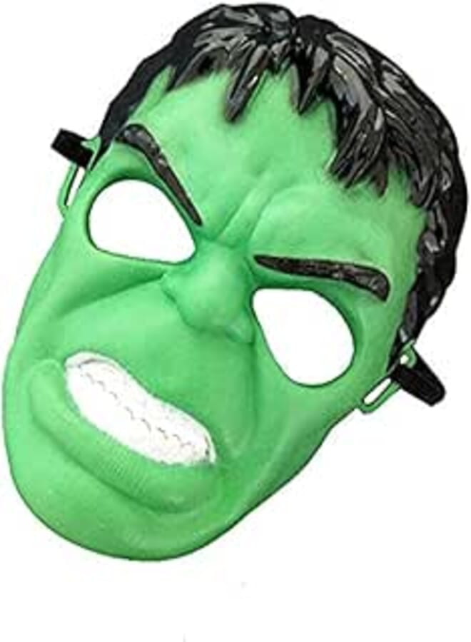 Plastic Face Mask for Kids (Hulk Green Giant) 