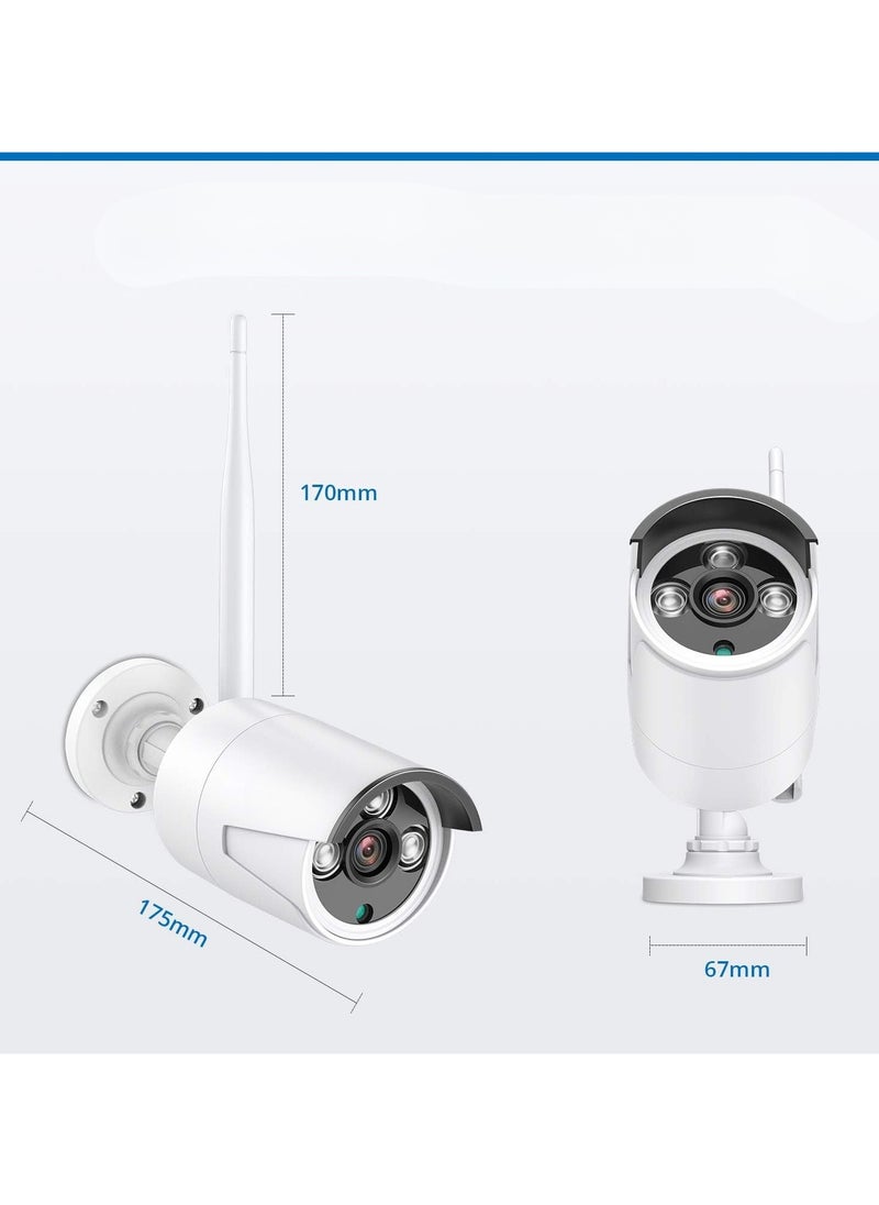 Generic - Expandable 8-Channel Wireless CCTV System 5MP with NVR, 4 x 3MP Outdoor Devices, Alexa Support, AI Human Detection, P2P, One-Way Audio - Image 1