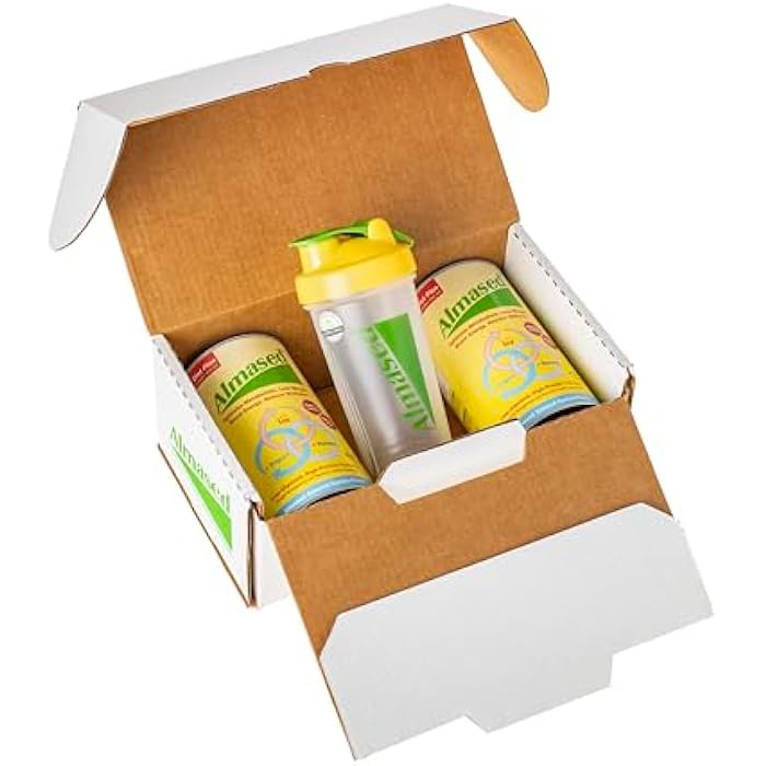 Almased Meal Replacement Shakes for Weight Loss - Protein Powder - Starter Kit (Almond Vanilla Flavor, 2 Cans of 17.6 oz + Shaker Bottle + Scoop) - Image 5