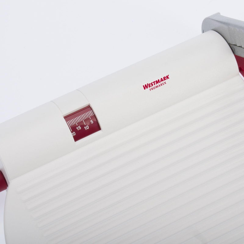 Westmark Germany Multipurpose Stainless Steel Cheese and Food Slicer with Board and Adjustable Thickness Dial (White) - - Image 5