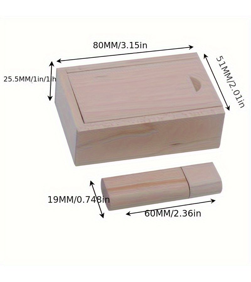 64GB Carbonized Bamboo Collection U Disk High End Gift USB Drive - Image 2