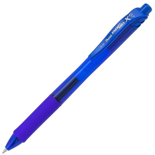 Pentel BL107C EnerGel-X Retractable Roller Gel Pen, .7mm, Blue Barrel/Ink, Dozen - Image 3