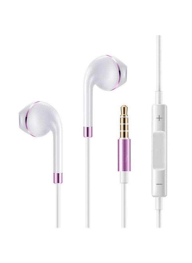 Color 5 Generation Golden Edge Headset For Apple Android Mobile Phone Universal White Network Wire Control With Microphone Universal Version Headset-Color:Black