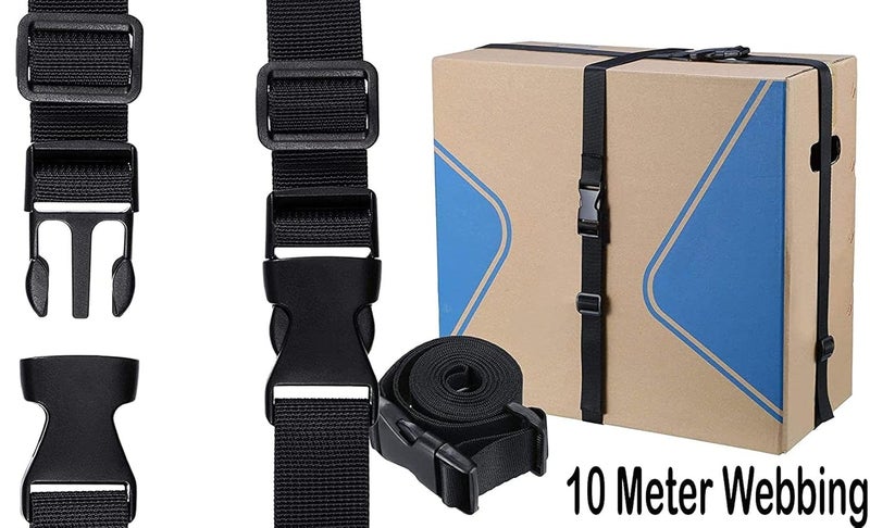 Diy Crafts CTDIYHI37072 1 Inch Plastic Buckles Kit 11 Yards Nylon Webbing Strap 10 Pack Black - Image 5