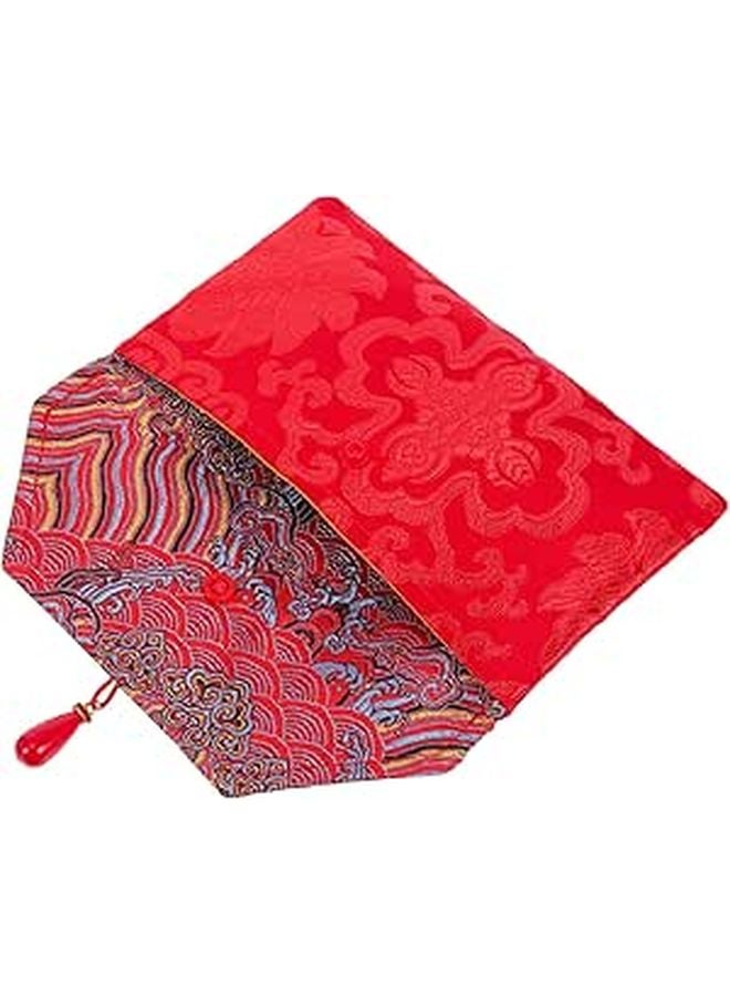 Auspicious Cloud Pattern Chinese Red Wedding Envelopes 10pcs Horizontal Lucky Money Pockets - Image 1