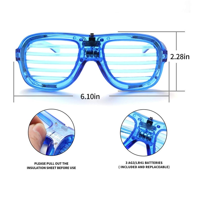M.Best 4 Pack Led Glasses 4 Colors Light Up Glasses Glow In The Dark Party Supplies Favor For Kids Adult Birthday Raves Halloween Christmas  New Year - Image 5