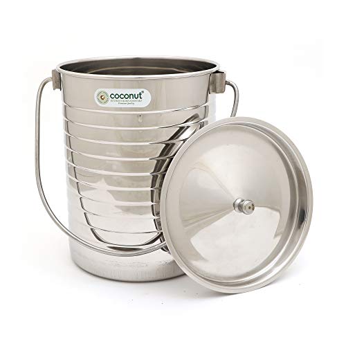 Coconut Stainless Steel Multipurpose U5 One Touch Ringer Milk Pot/Oil Container - 1 Unit - Diameter -4 Inches - Capacity -1000ML - Image 2