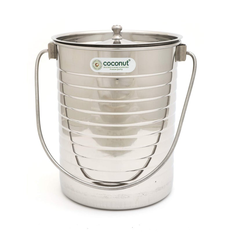 Coconut Stainless Steel Multipurpose U5 One Touch Ringer Milk Pot/Oil Container - 1 Unit - Diameter -4 Inches - Capacity -1000ML - Image 3