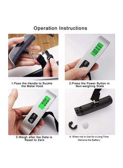 Lukadah Digital Hanging Luggage Scale Portable Handheld Baggage Scale for Travel Suitcase Scale for Traveling with LCD Display 50kg/110lb  - Image 3