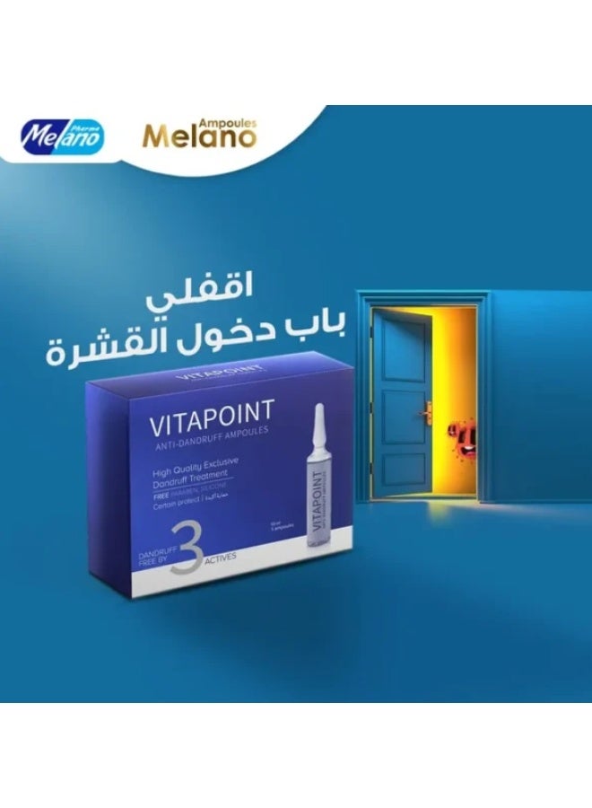 ميلانوفارما أمبولات فيتابوينت المضادة للقشرة للشعر 5 × 10 مل - علاج مضاد للقشرة ومغذي لفروة الرأس - Image 4